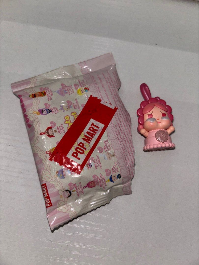 Pop Bean Cry Baby (Enlightened Moment) (Category: Designer & Blind Box Toys) located in Manila. Submitted by shopiness___ (Listing ID 1438859264, Image 2). Description: • Pop bean CryBaby •Color pink •Bought in Popmart Sm North Edsa • can be use as a keychain mop: bdo/maribank/gcash/gotyme/maya rfs: duplicate .