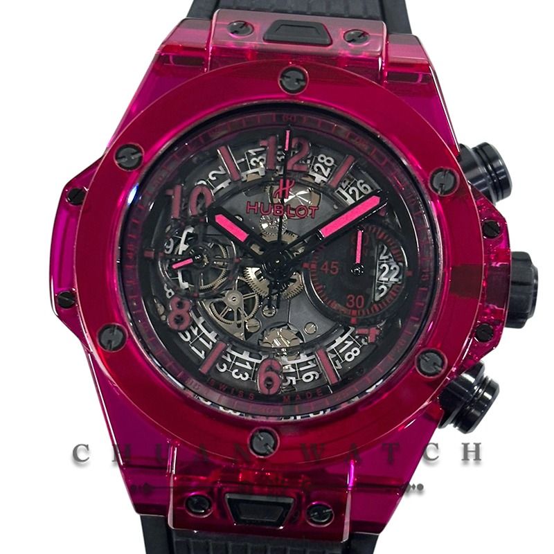 Pre-Owned Hublot Big Bang Unico Red Sapphire 45mm 411.jr.4901.rt (Limited Edition of 250 Pieces Only) (Category: Watches) located in Singapore. Submitted by chuanwatch (Listing ID 1438733033, Image 1). Description: Hublot Big Bang Unico Red Sapphire 45mm 411.JR.4901.RT (Limited Edition of 250 Pieces Only) REF : 411.JR.4901.RT *AVAILABLE Asking Price of SGD$36,850 (Negotiable, 2% Off via Cash / Bank Wire / PayNow) Condition : Pre-Owned in MINT Con