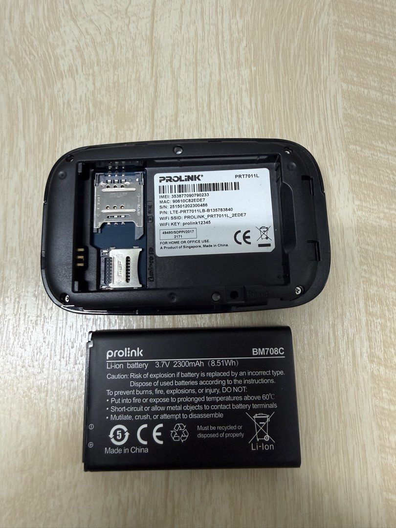 Prolink PRT7011L Mobile WiFi Router458485643566786563