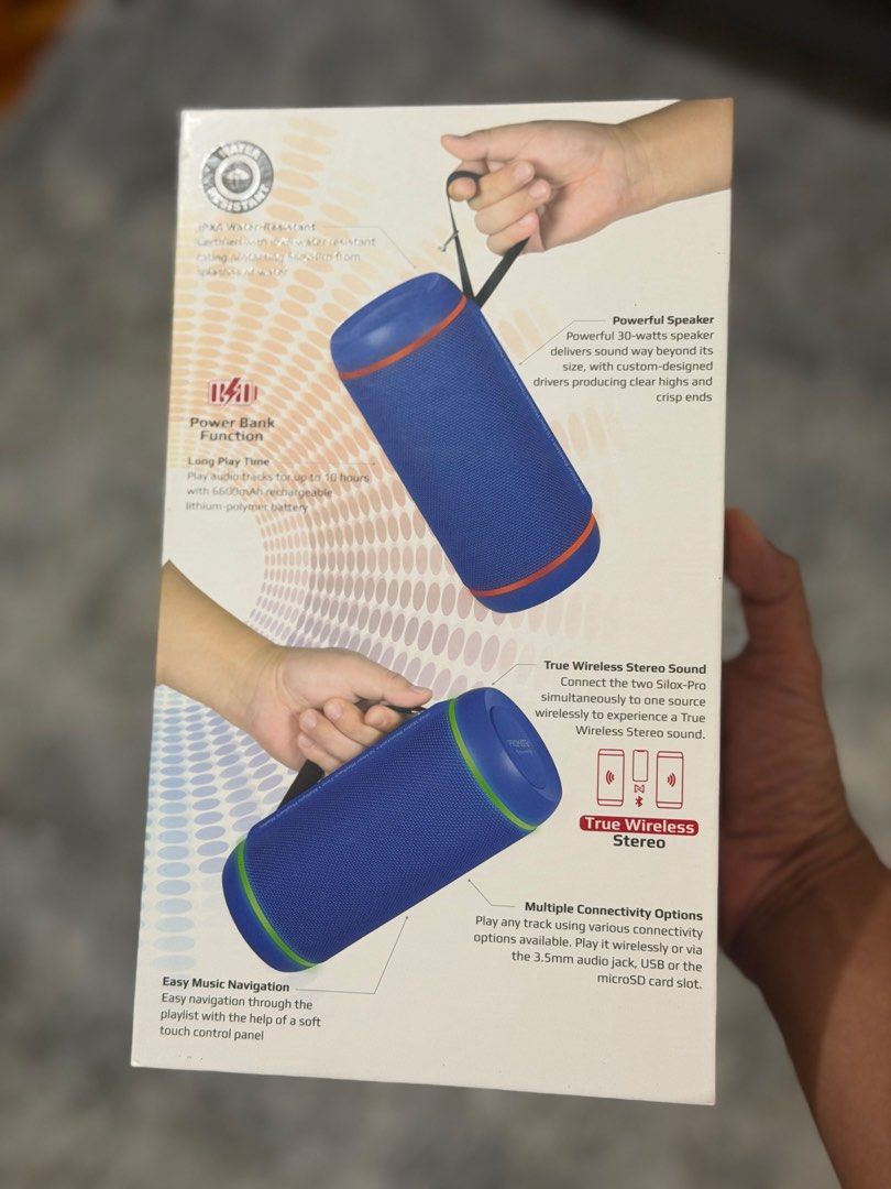 Promate Silox-Pro 30W Bluetooth Speaker (Category: Soundbars, Speakers & Amplifiers) located in Makati City. Submitted by bloggerrific (Listing ID 1438856999, Image 3). Description: Brand new. Used only for photo and review. .