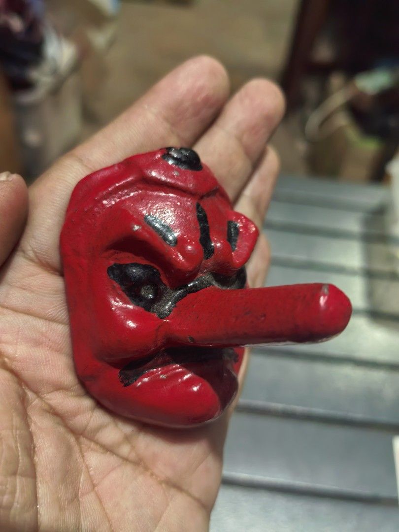 Red Cast Iron Tengu paperweight (Category: Vintage Collectibles) located in Cebu City. Submitted by dudes_villanueva (Listing ID 1438847455, Image 1). Description: Red Cast Iron Tengu paperweight 📌 Often used in Japanese calligraphy or as a decorative folk art item..