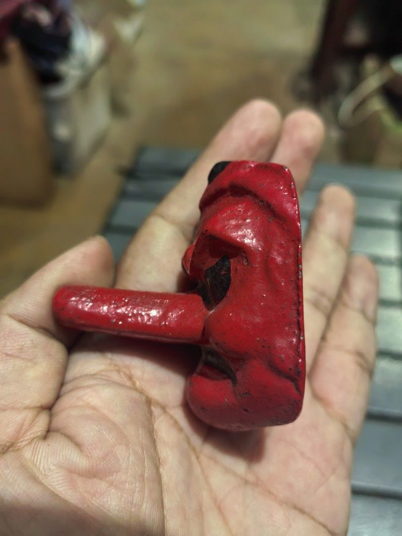 Red Cast Iron Tengu paperweight (Category: Vintage Collectibles) located in Cebu City. Submitted by dudes_villanueva (Listing ID 1438847455, Image 3). Description: Red Cast Iron Tengu paperweight 📌 Often used in Japanese calligraphy or as a decorative folk art item..