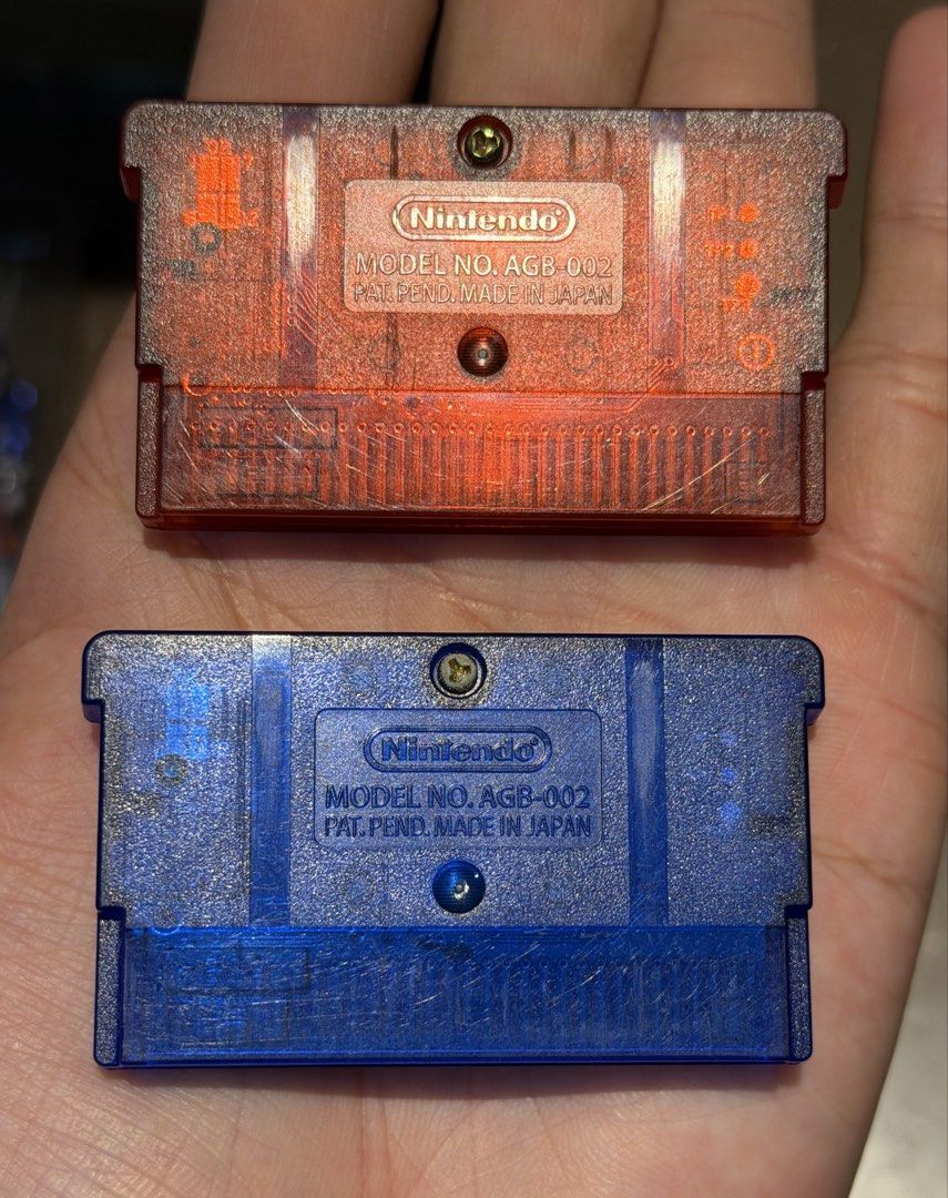 Ruby & Sapphire GBA Cartridge (JP 🇯🇵) (Category: Nintendo) located in Quezon City. Submitted by swiftriver_33 (Listing ID 1438872594, Image 2). Description: Pokemon Ruby & Sapphire GBA Cartridges (Japanese Version 🇯🇵) • P2,000 for both cartridges Loc: Banawe, QC 📦 Delivery: Lalamove / Grab, J&T/ LBC (pay first) 📍 Meetups here only: Banawe QC area, Cloverleaf, Fishermall, Ziti Center 💵 Payment: GCash / Bank transfer (Instant Payment, no PES