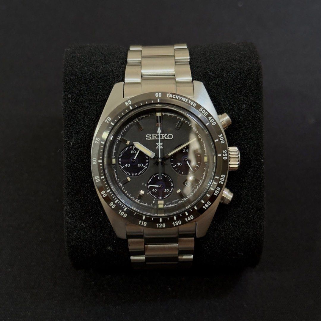 Seiko “Black Panda” (Category: Men's Watches) located in Pasay City. Submitted by scatterx (Listing ID 1438847862, Image 1). Description: Seiko Prospex Speedtimer ❗️ SSC819 Complete (box, card, links) Condition 9.5.