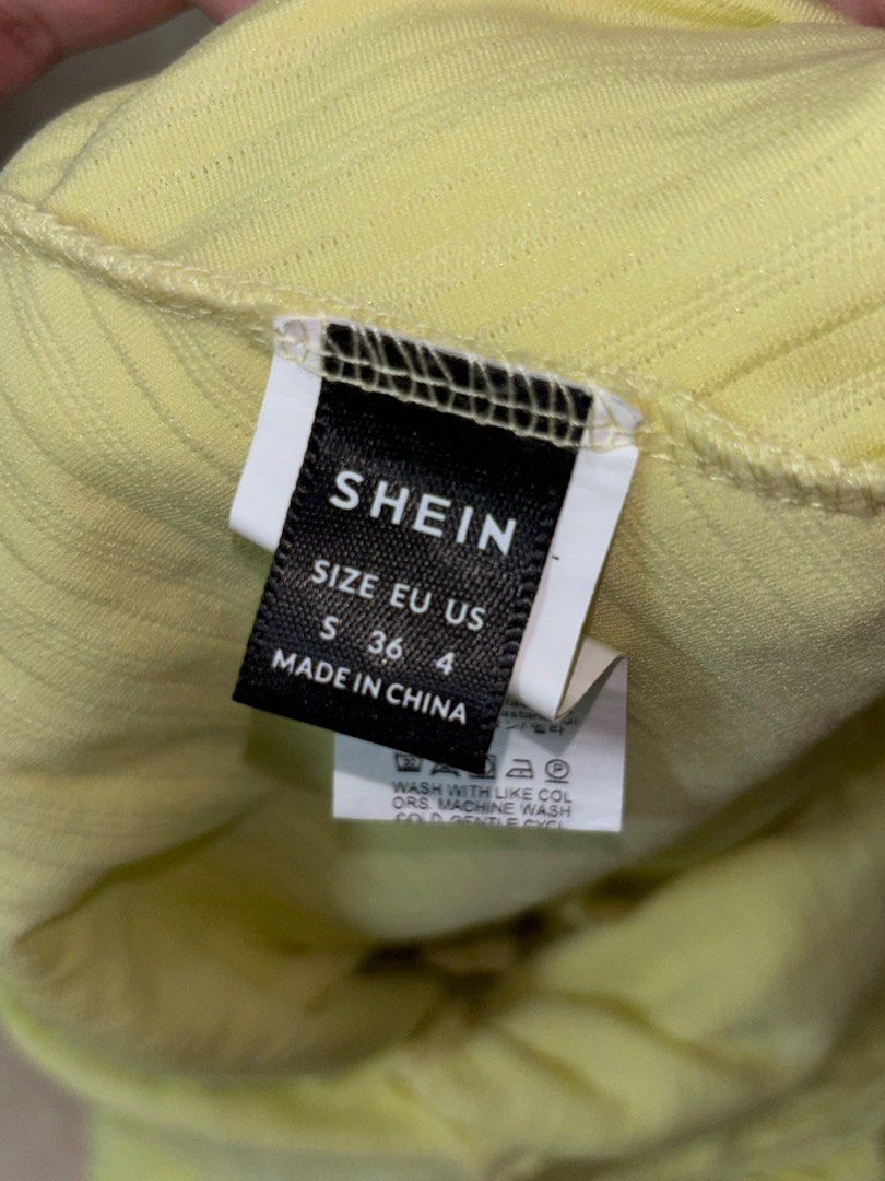 SHEIN Pastel yellow mini dress (Category: Dresses) located in Manila. Submitted by shk_20 (Listing ID 1438795610, Image 3). Description: RFS : Decluttering MOP : GCASH SHIPPING : J&T .
