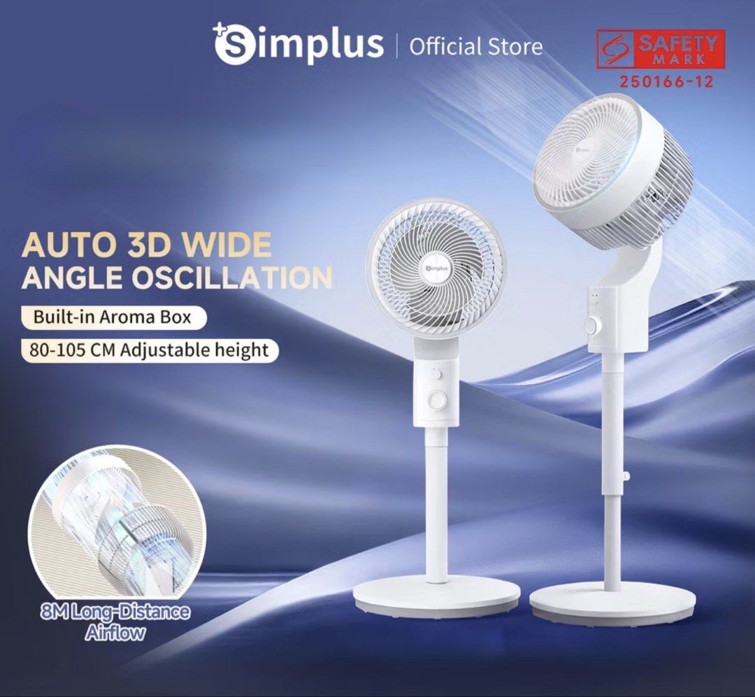 Simplus Fan Packaging Simplus 3D Oscillating Fan, Furniture & Home Living, Lighting & Fans ...