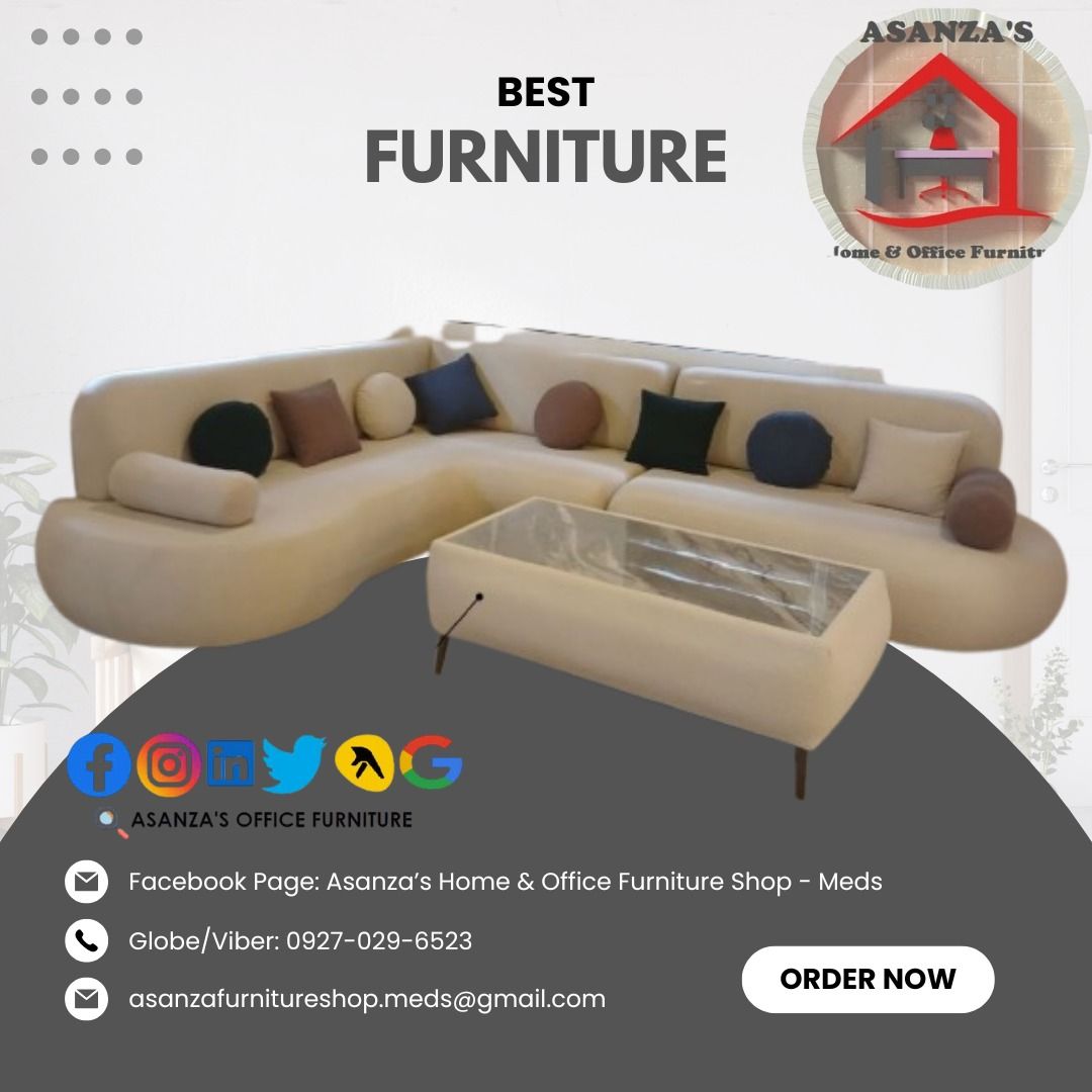 SOFA SET | L-TYPE SOFA (Category: Sofas) located in Quezon City. Submitted by asanzameds.1995 (Listing ID 1438744432, Image 2). Description: ASANZA'S HOME & OFFICE FURNITURE SHOP 🔥 2026 FACTORY SALE -BIG DISCOUNTS! SOFA SET | L-TYPE SOFA ✨ These chairs combine seating with a small writing surface, making them a common sight in lecture halls, training rooms, and schools. They are often foldable for easy storage. ✅ Perfect for home , offices , sch