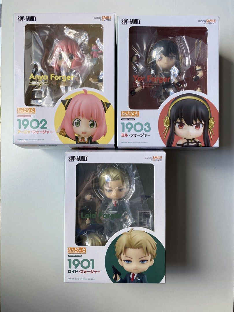 Spy x Family Nendoroid Set (Category: Figurines & Statues) located in Quezon City. Submitted by katrinadlopez (Listing ID 1438744010, Image 1). Description: Spy x Family Nendoroid Set Loid Forger 1901 Anya Forger 1902 Yor Forger 1903 P5,000 for the set of 3 (slightly negotiable). Prefer to sell as a set but can sell individually depending on offers. All are MISB and have just been stored for a while. However, there are small dents on the corner o