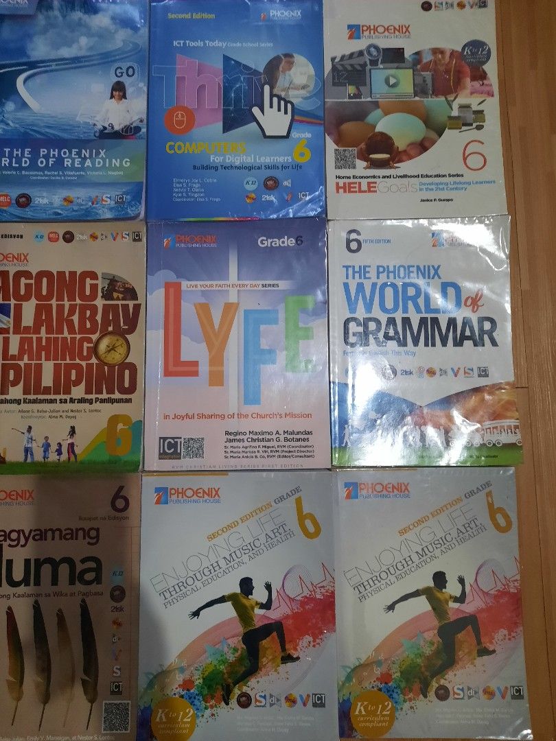 Take all 12 pieces Grade 6 Textbooks (Category: Textbooks) located in Quezon City. Submitted by dannikkishoppe2 (Listing ID 1438793524, Image 3). Description: .