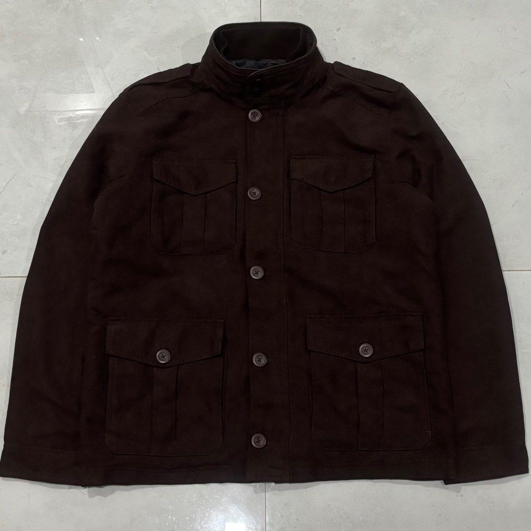 Tommy hilfiger suede military utility jacket (Category: Coats, Jackets and Outerwear) located in Cebu City. Submitted by florianmiral28 (Listing ID 1438866944, Image 1). Description: Tommy hilfiger suede military utility jacket Excellent condition Medium W 23.5 L 28.5.