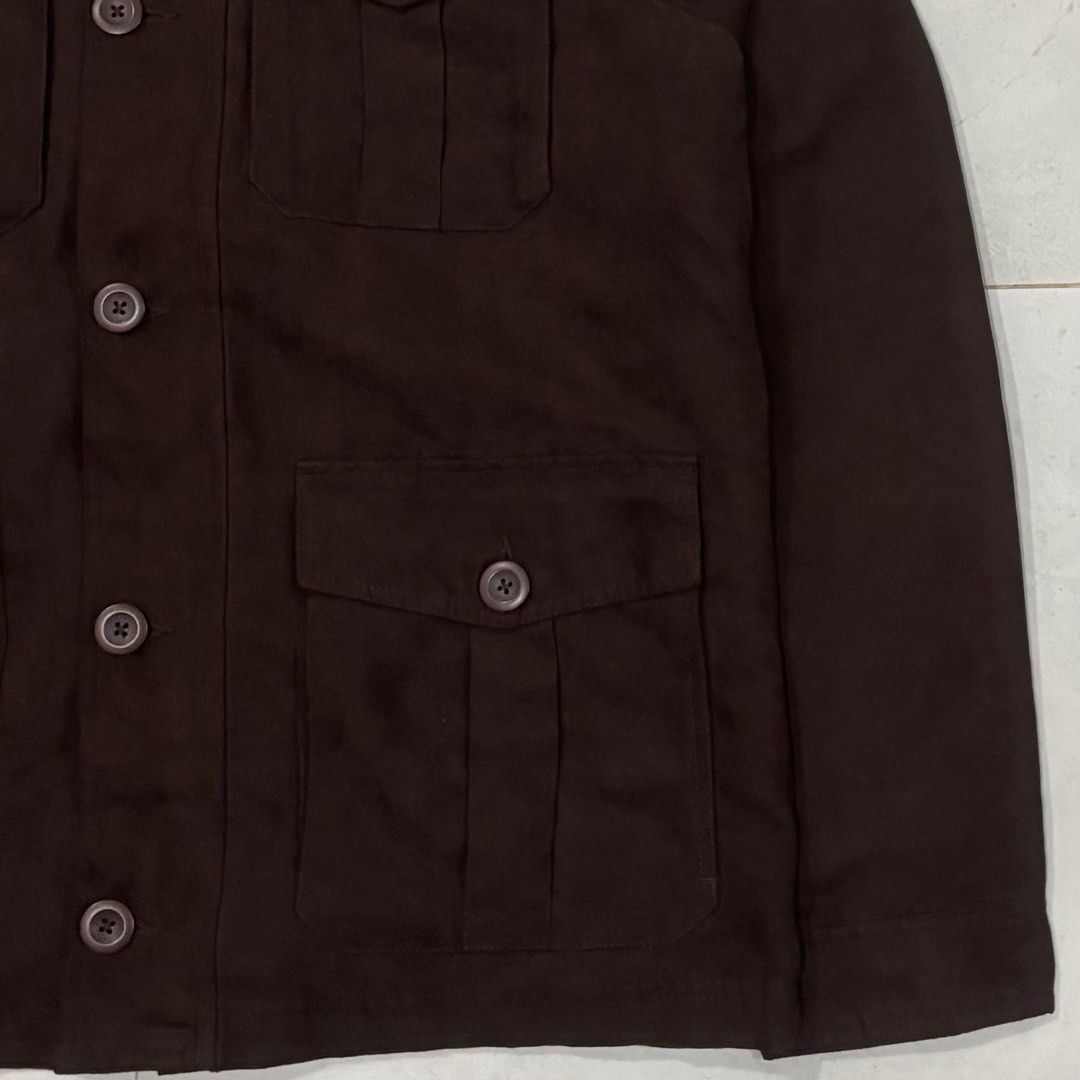 Tommy hilfiger suede military utility jacket (Category: Coats, Jackets and Outerwear) located in Cebu City. Submitted by florianmiral28 (Listing ID 1438866944, Image 2). Description: Tommy hilfiger suede military utility jacket Excellent condition Medium W 23.5 L 28.5.