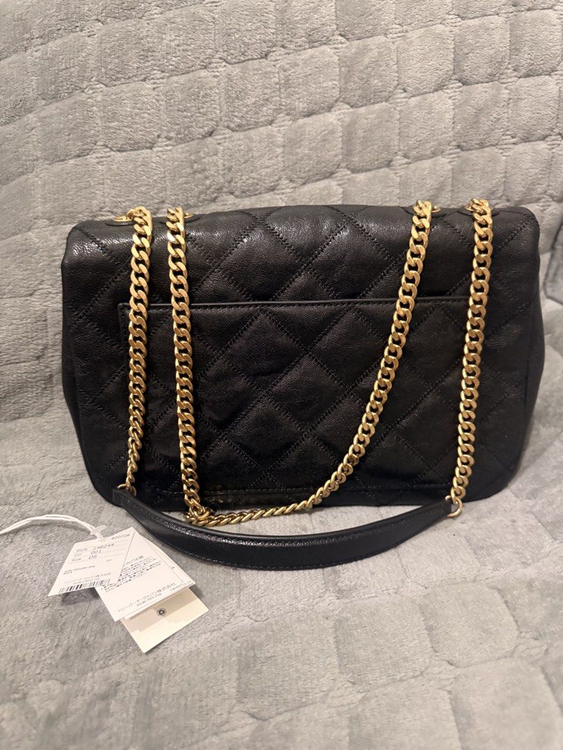 Tory Burch Willa Shoulder Bag in Black (Category: Luxury Bags & Wallets) located in Quezon City. Submitted by loveikit (Listing ID 1438796255, Image 2). Description: Color: Black with gold hardware Comes with original tags Brand new complete with dust bag and paper bag Bought in Japan (Tory Burch Outlet Store).