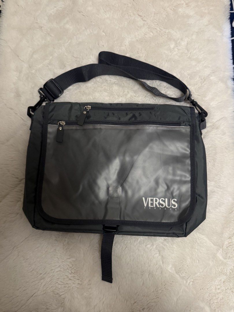 VERSACE VERSUS MEN TWO-WAY STRAP MESSENGER BAG (Category: Sling Bags) located in Cavite. Submitted by _solidolo (Listing ID 1438734049, Image 1). Description: check pics for details.