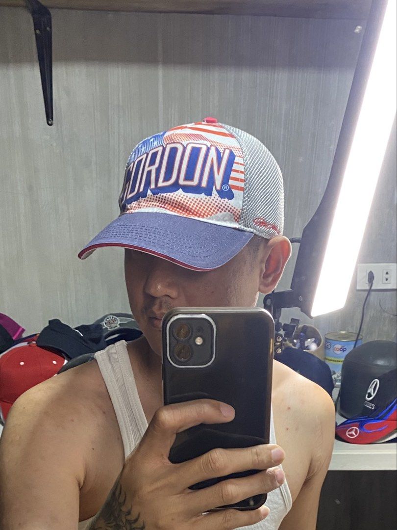 Vintage Nascar x Gordon Cap (Category: Caps & Hats) located in Solano. Submitted by solothrifting (Listing ID 1438880099, Image 3). Description: Vintage Nascar x Gordon Cap Condition: 8/10 stains underbrim Size on tag: One Size Fits All . M/Mine: 350 + Shipping Fee.