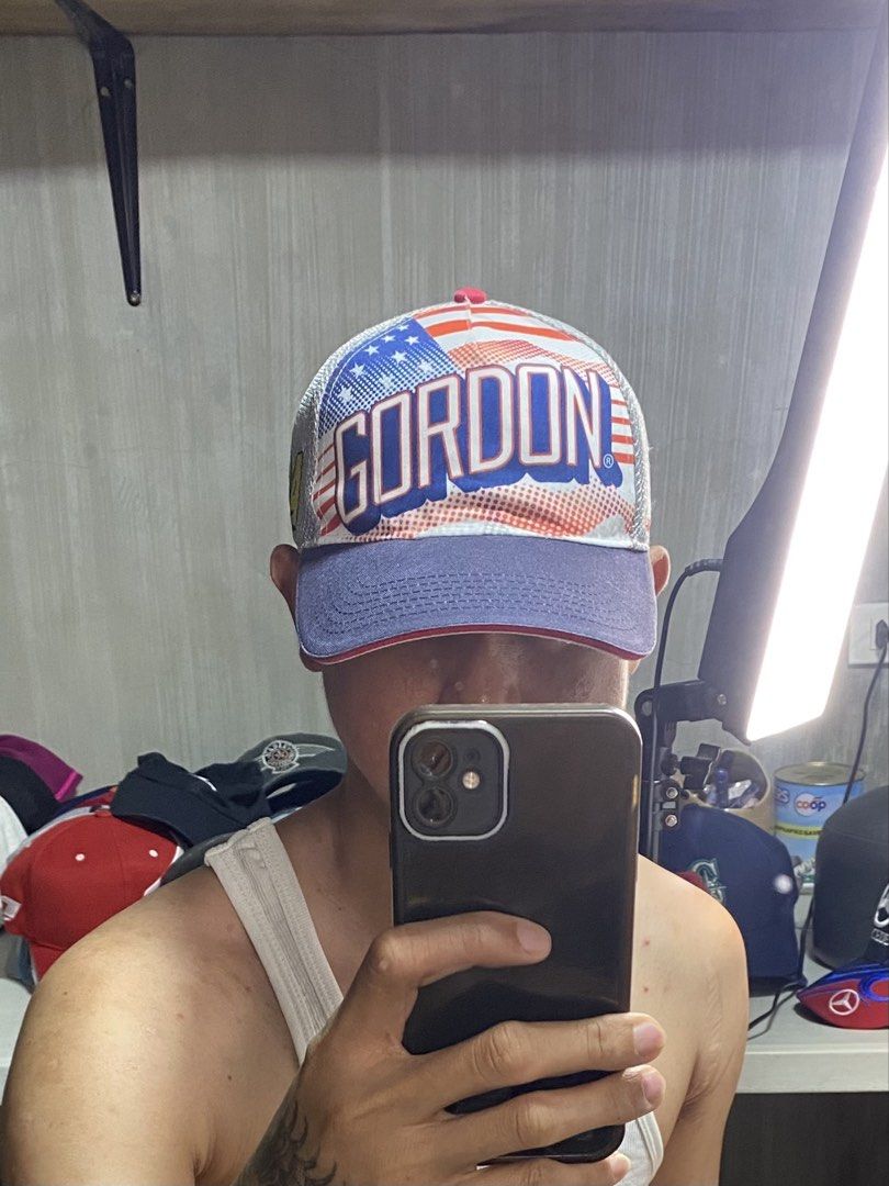 Vintage Nascar x Gordon Cap (Category: Caps & Hats) located in Solano. Submitted by solothrifting (Listing ID 1438880099, Image 2). Description: Vintage Nascar x Gordon Cap Condition: 8/10 stains underbrim Size on tag: One Size Fits All . M/Mine: 350 + Shipping Fee.