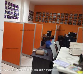 Red Office Cubicle Partitions Office Partition Office Furniture ...