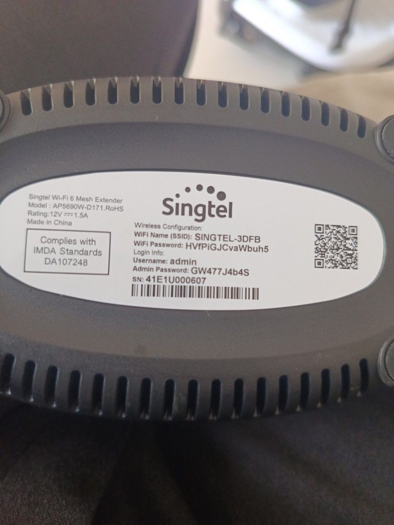 2 Singtel Wifi 6 Mesh Extenders442900258698700804