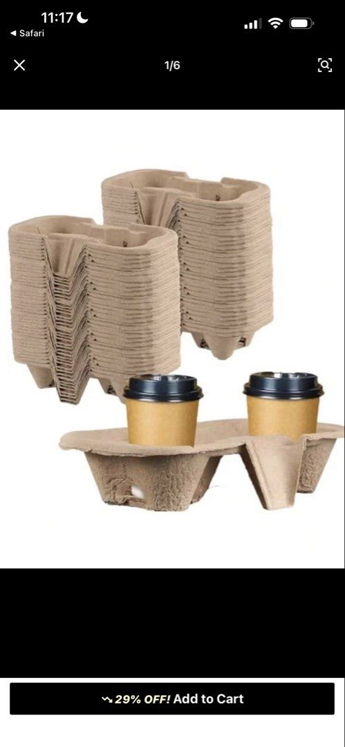 40pcs Coffee Cup Carriers - 2/4 Cup Holders442829047921397761