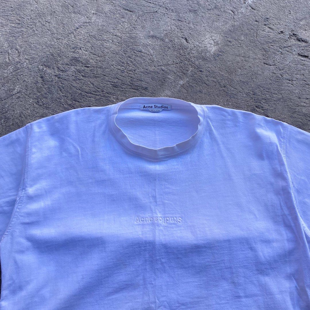 Acne Studios Embossed Logo (Cropped) (Category: Shirts) located in Calamba. Submitted by thriftguide (Listing ID 1435634263, Image 2). Description: Acne Studios Embossed Logo (Cropped) Authentic Excellent Condition Size XS on tag, Fits Large Womens Width: 23” Length: 21”.