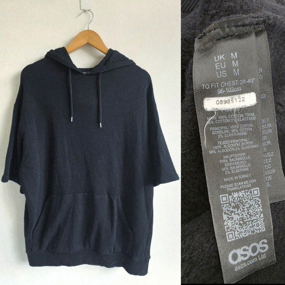 Asos Oversized, short-sleeve hoodie (Category: Coats, Jackets and Outerwear) located in Manila. Submitted by closetbyandy (Listing ID 1435529566, Image 1). Description: ✨please READ before making an inquiry and placing your order(s) to avoid misunderstanding 📍I will not entertain inquiries or orders from accounts with a history of negative reviews (buyer or seller). This policy protects both my shop's reputation and my experience as a seller. 📍