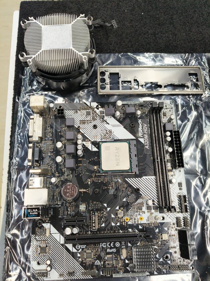 ASRock A320M-HDV Motherboard with Ryzen CPU 3200G