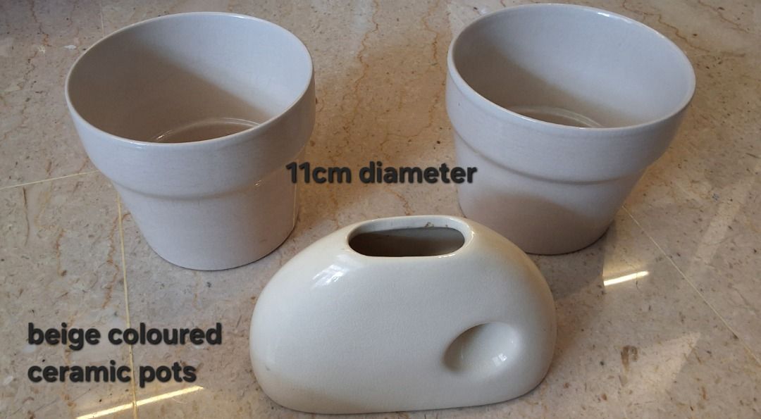 Assorted Planters - Ceramic and Metal