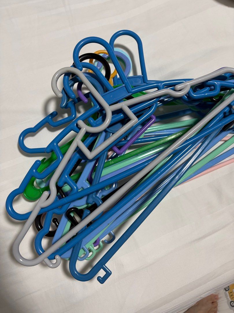 Assorted Plastic Clothes Hangers - Bundle