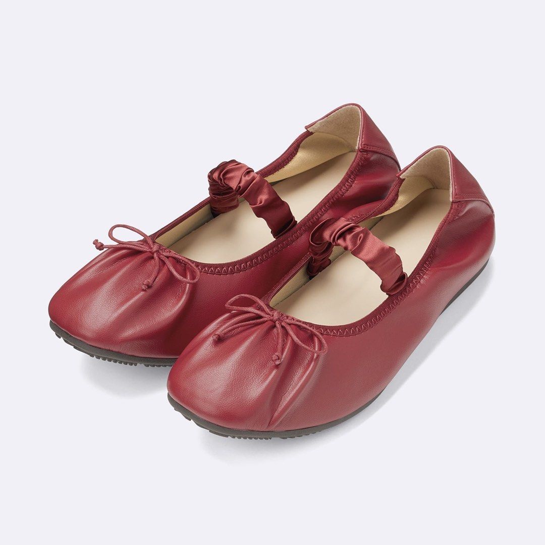 Authentic GU Japan Red Ballet Strap Flats in Size LARGE (Category: Flats & Sandals) located in Valenzuela. Submitted by gude.goodies (Listing ID 1435650884, Image 1). Description: Authentic GU Japan Red Ballet Strap Flats in Size LARGE Used 2x only! RFS: Will size down..
