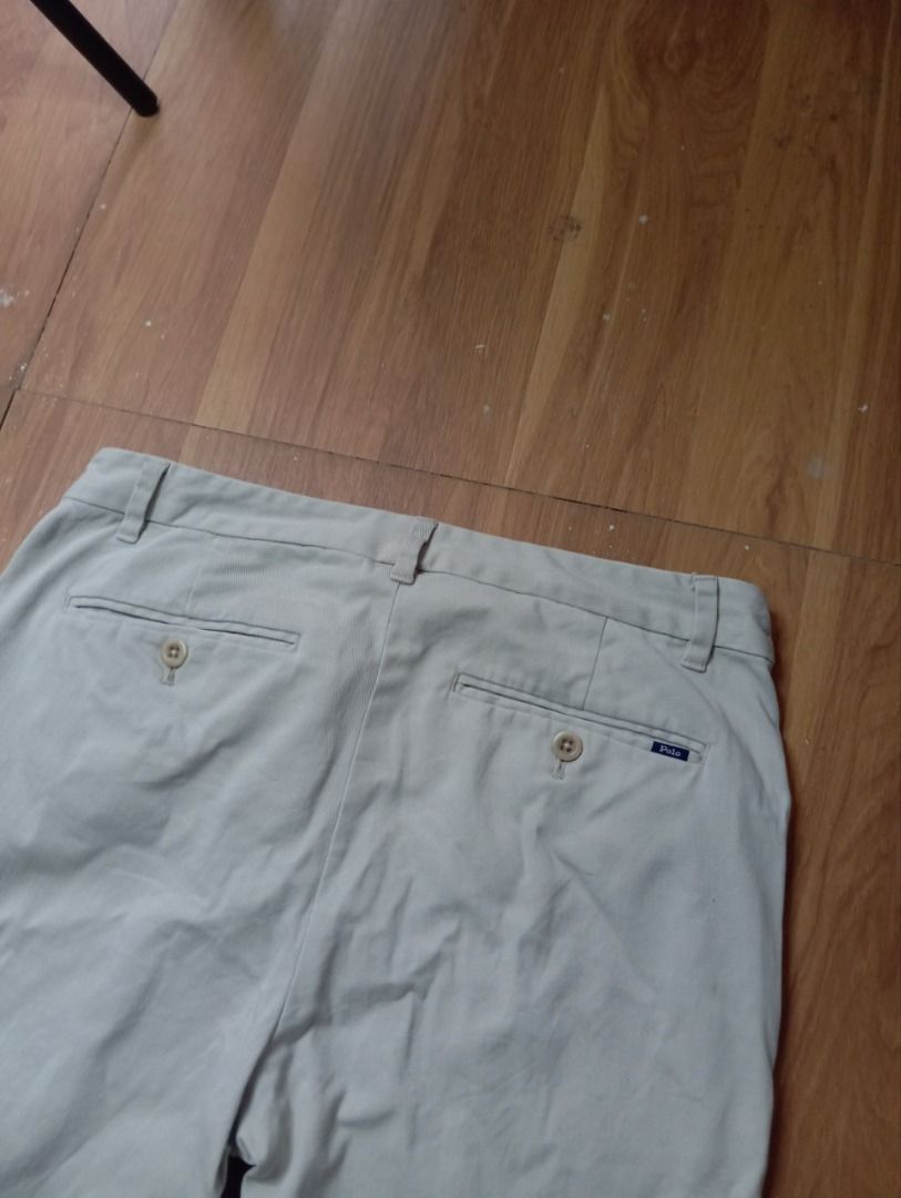 Authentic Polo Ralph Lauren Trousers (Category: Trousers) located in Bulacan. Submitted by koritoo (Listing ID 1435658514, Image 2). Description: Authentic Polo Ralph Lauren Trousers Good condition, stain issue Complete tags/ Wash tags Size 4 Dimensions: 30 Width 34 Length.