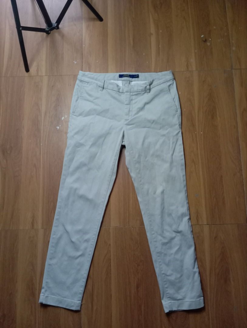 Authentic Polo Ralph Lauren Trousers (Category: Trousers) located in Bulacan. Submitted by koritoo (Listing ID 1435658514, Image 1). Description: Authentic Polo Ralph Lauren Trousers Good condition, stain issue Complete tags/ Wash tags Size 4 Dimensions: 30 Width 34 Length.