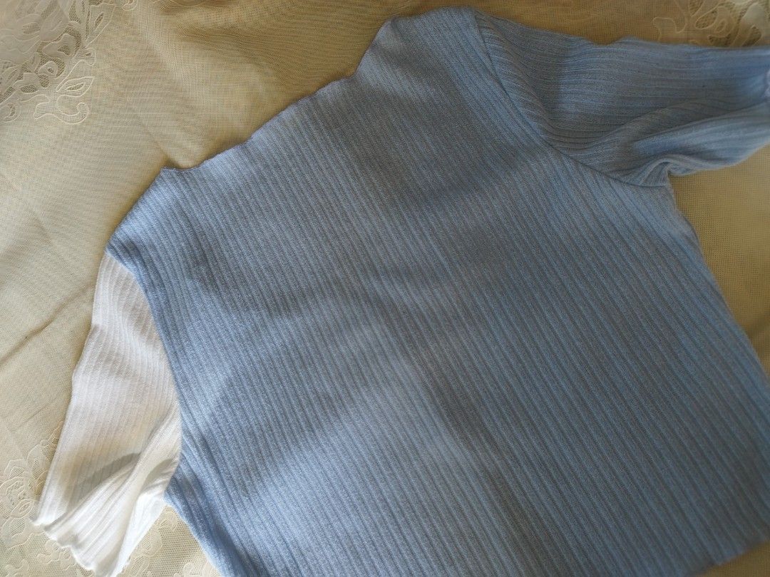Baby Blue & White Knit Button Front Crop Top (Lovito) (Category: Others Tops) located in Dasmarinas. Submitted by shanchaii (Listing ID 1435614518, Image 3). Description: Guidelines • COD (Cash on Delivery) is not available, only applicable for meet-up as mode of payment • Payment first policy • SF (shipping fee) is shoulder by buyer • No return/exchange/refund • Manage your expectations as color may vary due to lightning Order Details MOP: Gcash