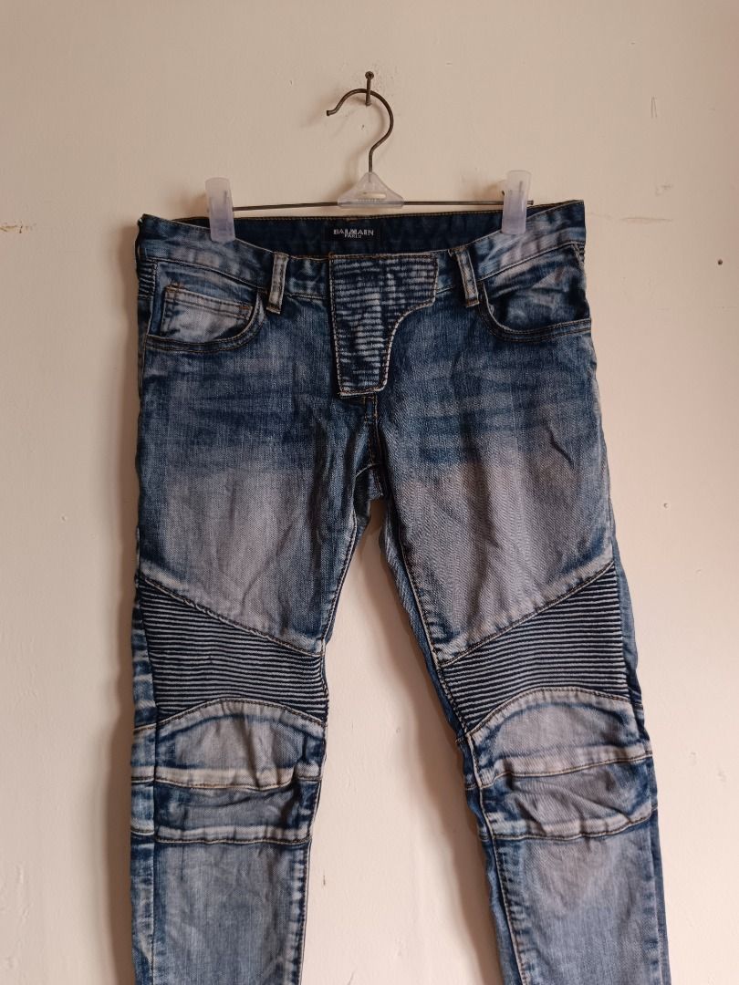 Balmain skinny style biker jeans (Category: Jeans) located in Davao. Submitted by plan-b (Listing ID 1435542360, Image 2). Description: Size - 29 Length - 34 .