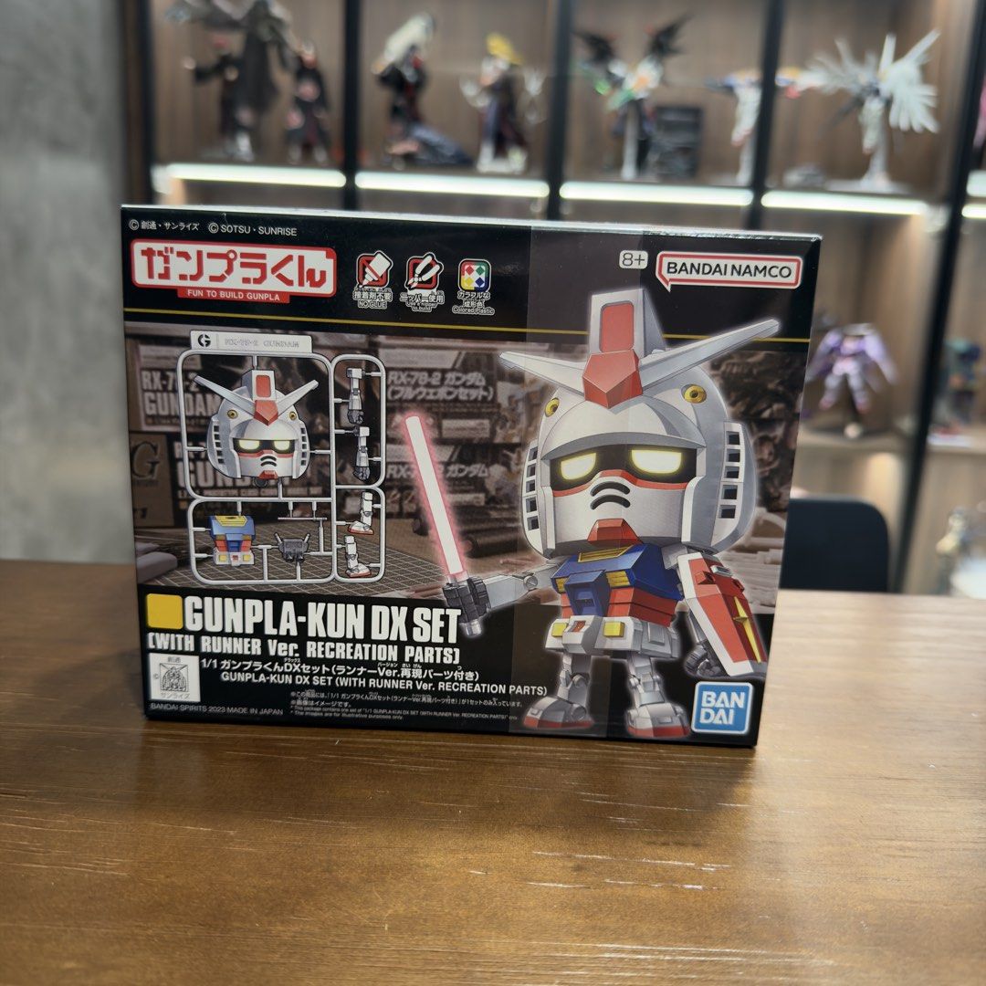 Bandai Gunpla RX-78F00 Gundam & G-Dock + Gunpla-Kun DX Set (Category: Gundam Model Kits) located in Singapore. Submitted by pat.3149 (Listing ID 1435689119, Image 3). Description: - Brand new, unopened Bandai Gunpla model kits. - Includes: - RX-78F00 Gundam & G-Dock - Gunpla-Kun DX Set - Ideal for Gundam enthusiasts and model kit builders. - Kits are in excellent condition. - Ready for assembly..