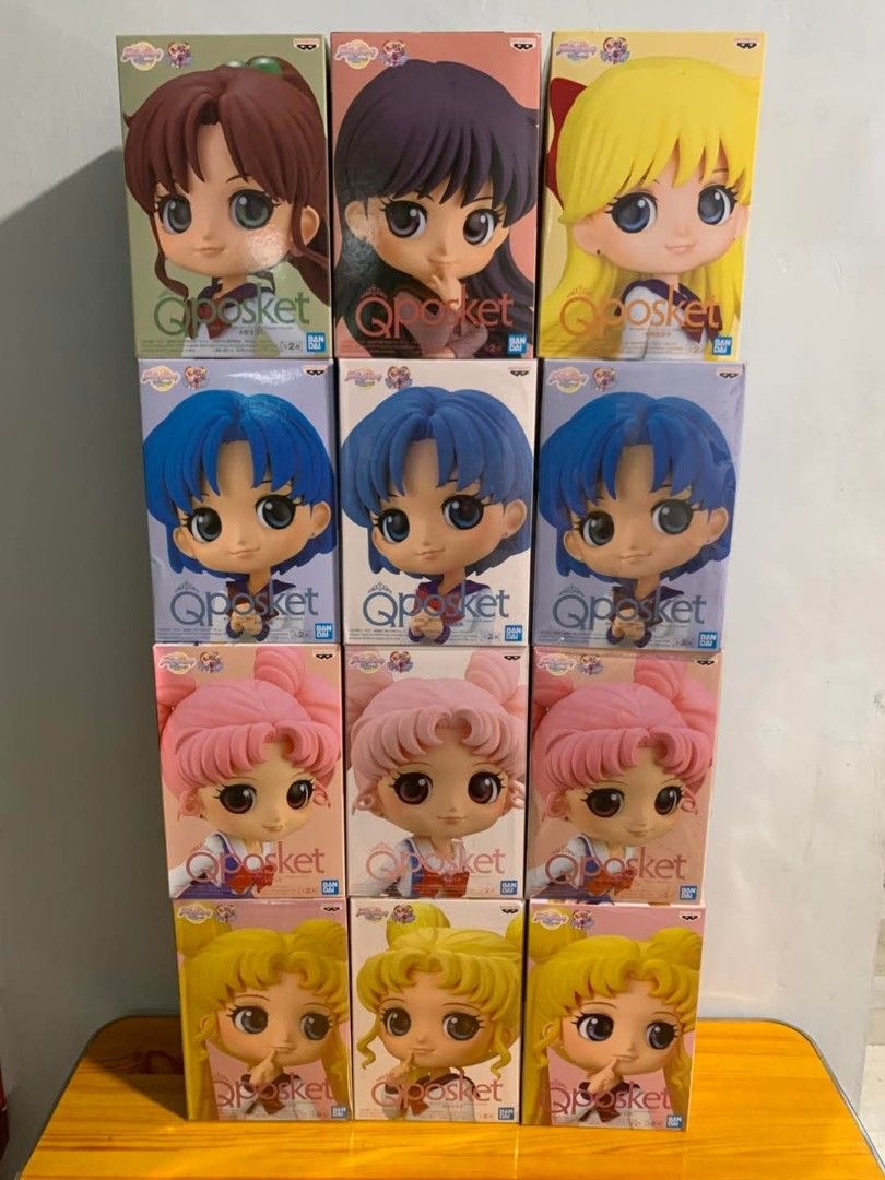 Banpresto Q Posket Sailor Moon Figures (Category: Figurines & Statues) located in Valenzuela. Submitted by bevjunie14 (Listing ID 1435604373, Image 2). Description: ❤❤Sale sale sale❤❤ Original Bandai Banpresto - Complete set of Banpresto Bandai Q Posket Sailor Moon figures. - Includes Sailor Jupiter, Sailor Mars, Sailor Venus, Sailor Mercury, Sailor Moon, and Sailor Chibi Moon. - All figures are in their original boxes. - Ideal for collectors and