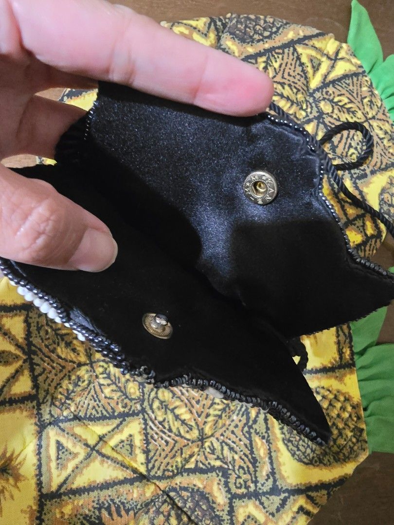Beaded Cat Shoulder or Sling Bag (Category: Purses & Pouches) located in Davao. Submitted by moodsale (Listing ID 1435670944, Image 3). Description: Unique beaded bag features a charming cat design crafted with beads (back to back) . It has a black cord strap and a snap closure. The interior is lined with black silk fabric. It's a stylish accessory for cat lovers..