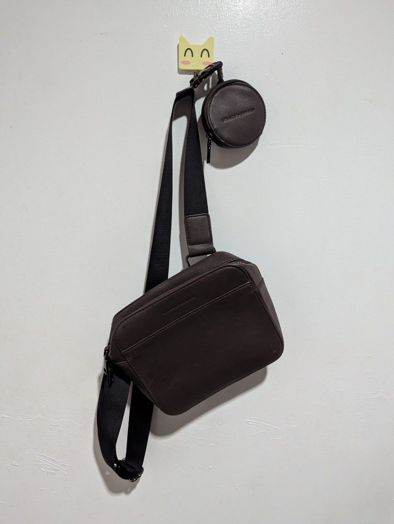 Brown Leather Sling Bag | With Minor Scratches | Functional (Category: Sling Bags) located in Makati City. Submitted by thriftwithabbey (Listing ID 1435635846, Image 1). Description: DESCRIPTION: Selling my brown leather sling bag. Used but still fully functional. May visible scratches due to use, but not very noticeable when worn. ✔ Used condition ✔ Zipper working well ✔ Adjustable strap ✔ Compact and practical ✔ With small round pouch included 