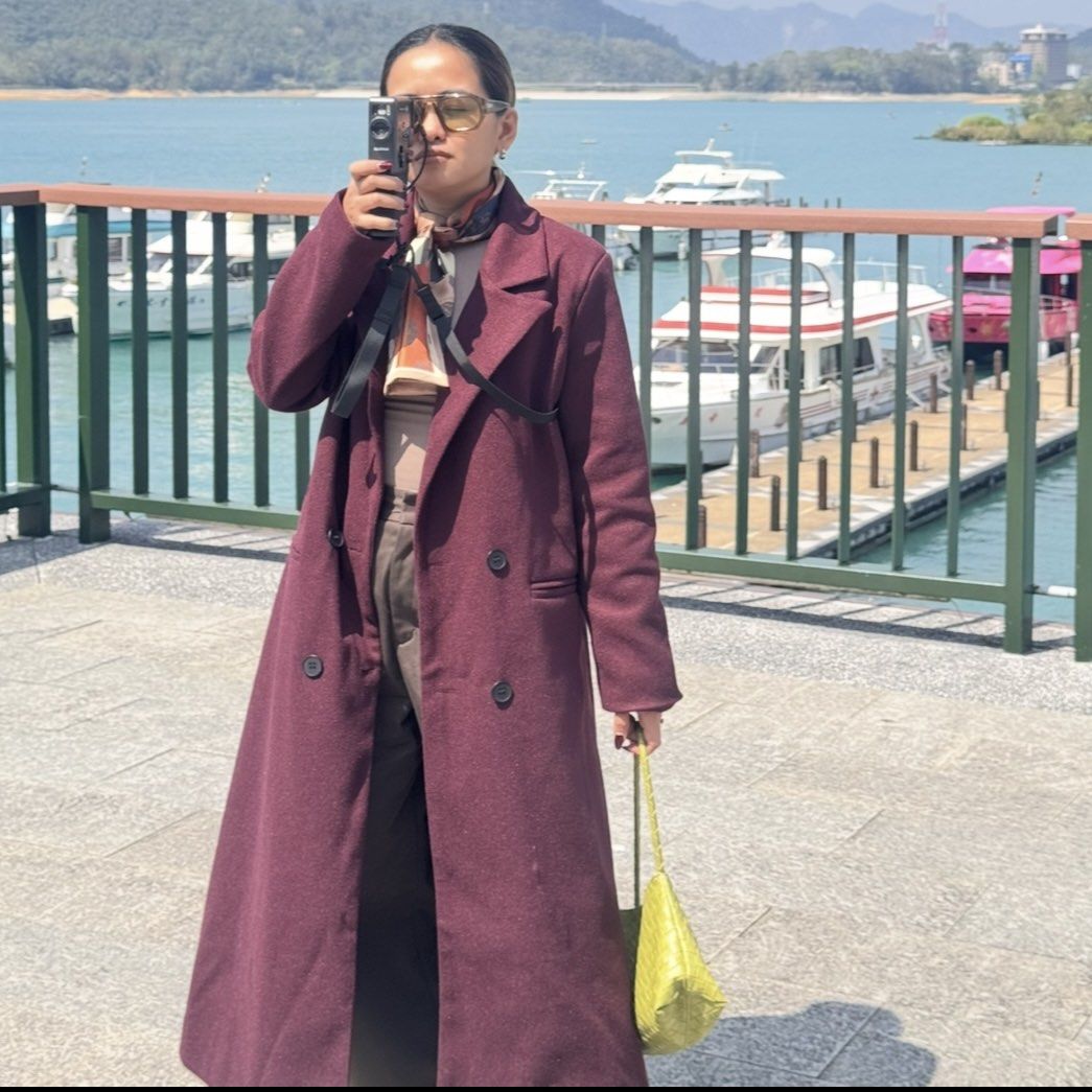 Burgundy Trench Coat or Long Coat (Category: Coats, Jackets and Outerwear) located in Paranaque City. Submitted by maiceb (Listing ID 1435583086, Image 2). Description: Used for taiwan trip.