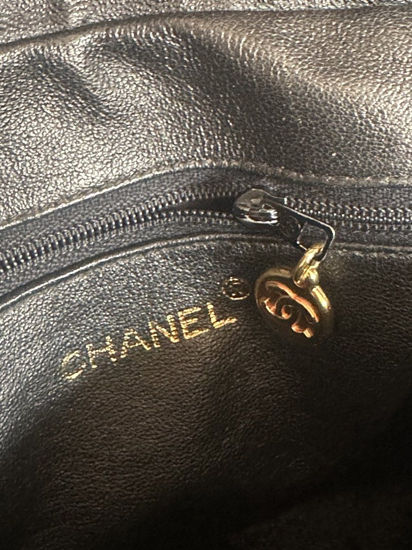 Chanel Caviar Leather Crossbody Bag (Category: Luxury Bags & Wallets) located in Mandaluyong City. Submitted by marceditems (Listing ID 1435713662, Image 2). Description: - Authentic Chanel crossbody bag - series 2, hologram intact - Crafted from black caviar leather - Diagonal quilted design - 24k gold plated puller charm - Multiple interior compartments - Made in Italy - excellent vintage condition, no noticeable flaws.