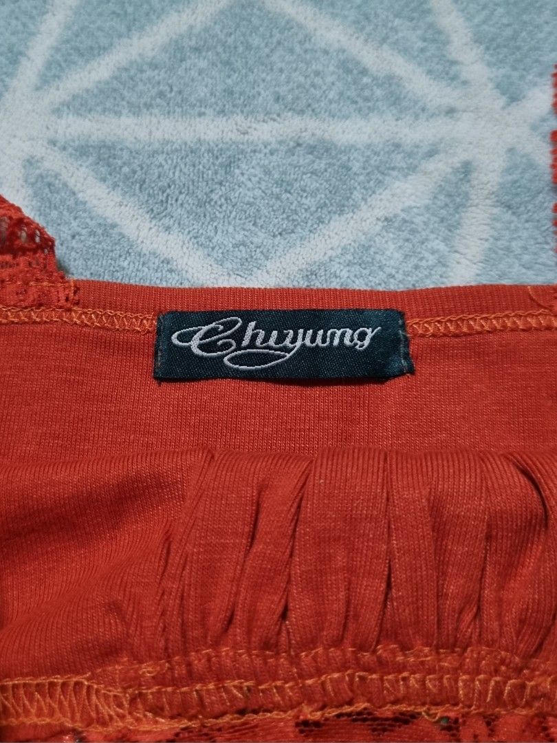 Chiyung Orange Tank Top with Lace (Category: Sleeveless) located in Cotabato. Submitted by alabastarg (Listing ID 1435570863, Image 3). Description: bust: 27-31", waist: 24-28" Please read before ordering‼️ ❀ item is thrifted, please manage your expectation ❀ all items are washed ❀ color may vary due to lighting mop: gcash mod: j&t 📍 mindanao ‼️ delivery normally takes 5 up to 14days from sellers location •┈••✦ ❤ ✦••┈•.