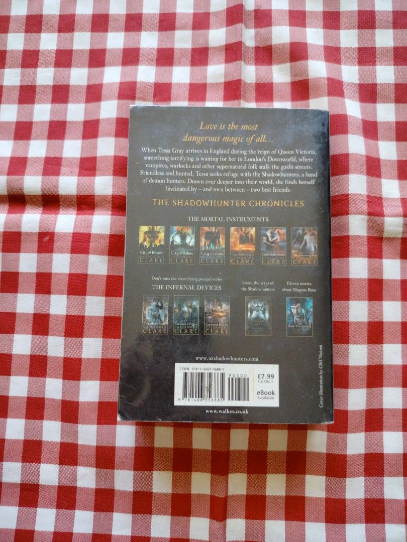 Clockwork Angel by Cassandra Clare (Category: Storybooks) located in Mandaue City. Submitted by ohmygaragecebu (Listing ID 1435544667, Image 2). Description: - Clockwork Angel by Cassandra Clare - Book One of The Infernal Devices series - Softbound, plastic covered.