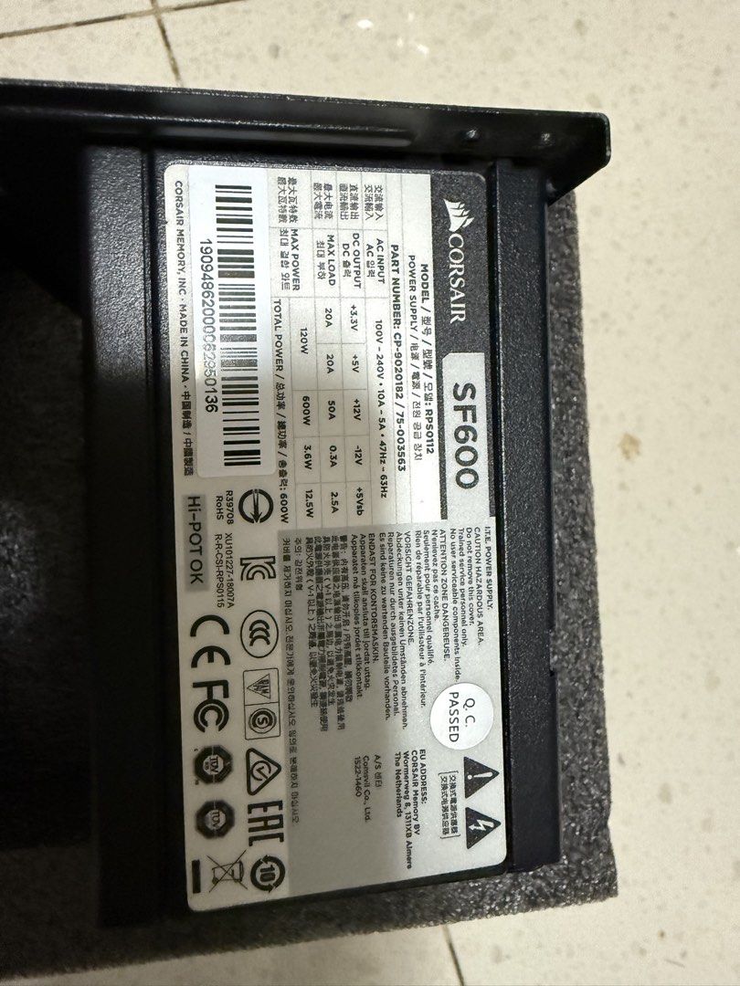 Corsair SF600 Platinum SFX PSU