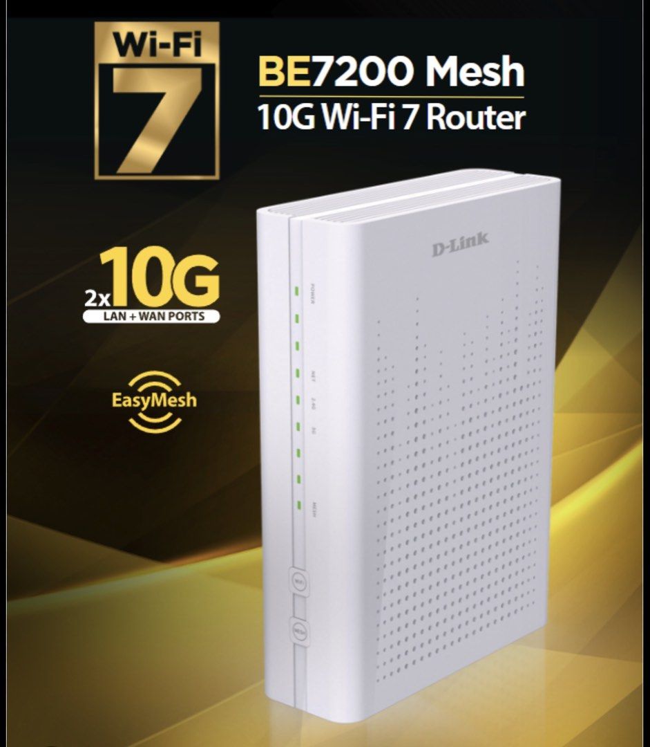D-Link BE7200 Mesh 10G Wi-Fi 7 Router