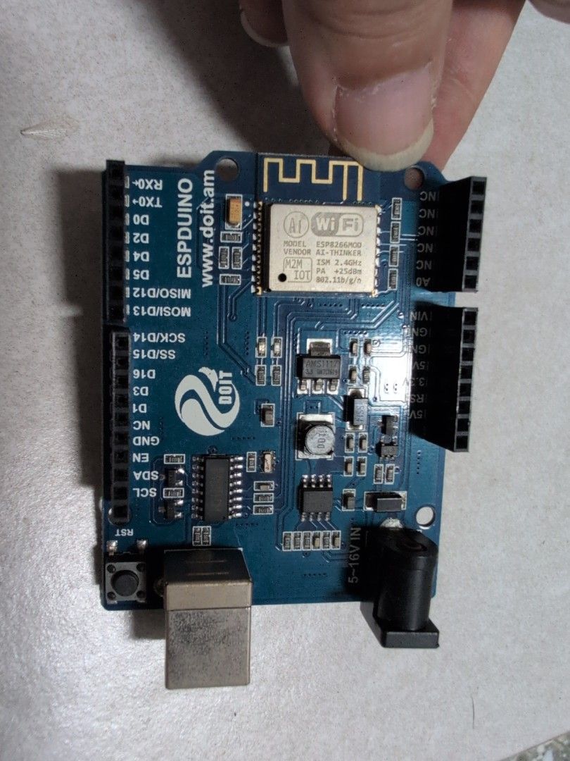 ESPduino ESP8266 (Category: Other Accessories) located in Singapore. Submitted by aujoos (Listing ID 1435638555, Image 1). Description: - ESPduino development board - Based on ESP8266 module - WiFi connectivity - Multiple GPIO pins - USB port - 5-16V power input - Great for IoT and electronics - Check images for details.