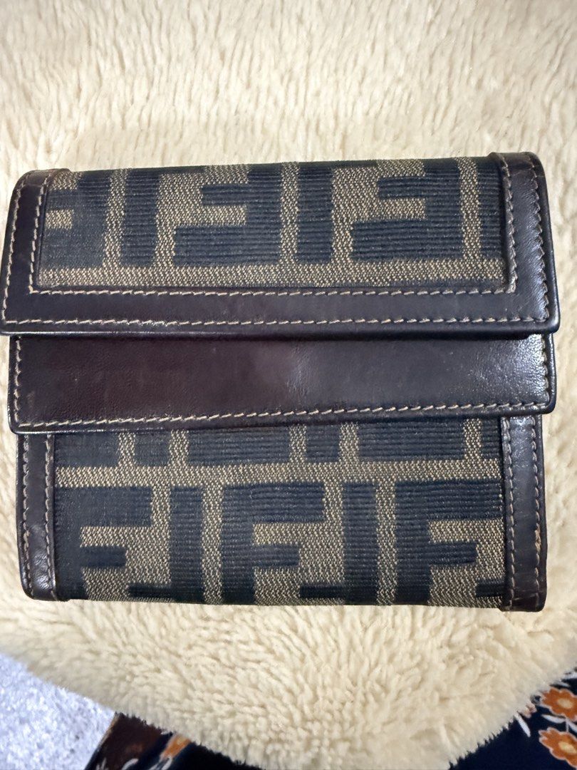 Fendi Zucca print FF trifold compact wallet (Category: Luxury Bags & Wallets) located in Manila. Submitted by epicmountain-430b (Listing ID 1435626429, Image 1). Description: Fendi Zucca print FF trifold compact wallet. Excellent condition.. .