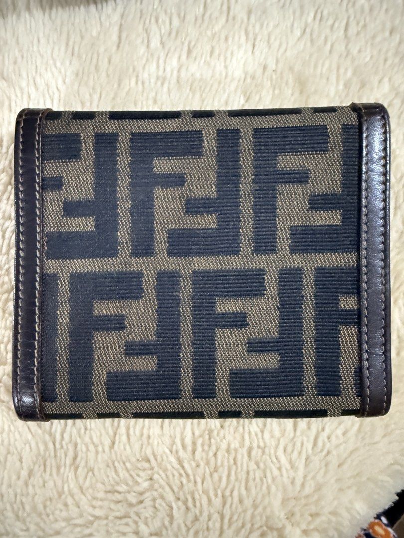 Fendi Zucca print FF trifold compact wallet (Category: Luxury Bags & Wallets) located in Manila. Submitted by epicmountain-430b (Listing ID 1435626429, Image 2). Description: Fendi Zucca print FF trifold compact wallet. Excellent condition.. .
