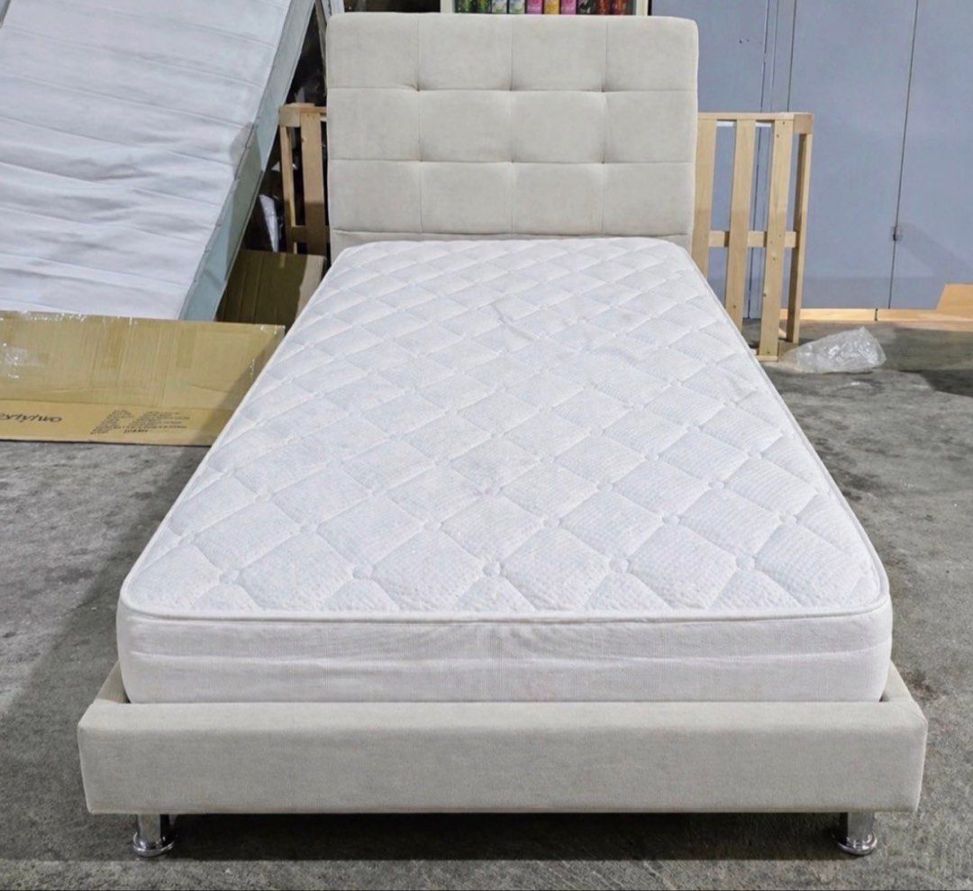 Free delivery super single bed with mattress