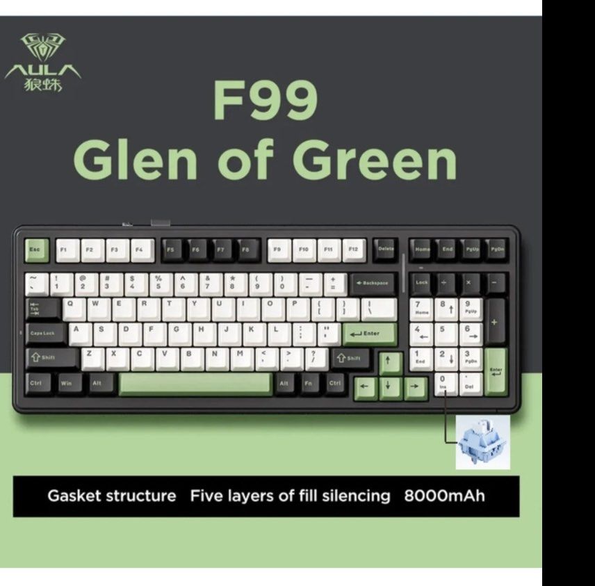 Green keycaps from AULAF99