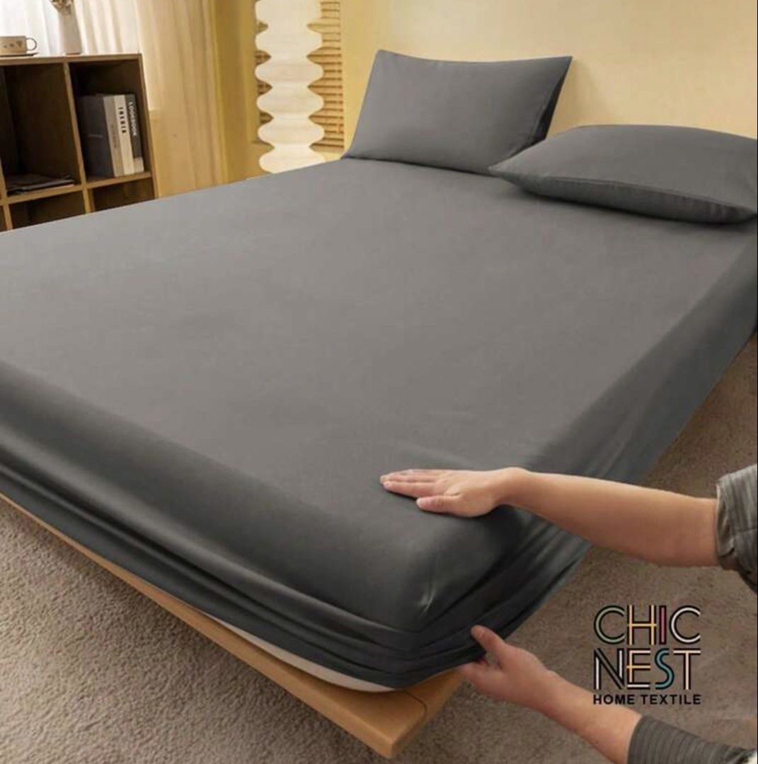 Grey Fitted Bed Sheets