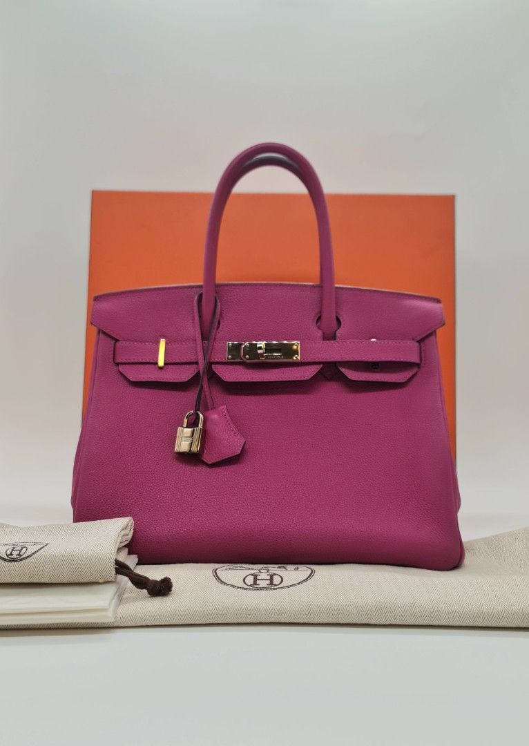 Hermes Birkin 30 (Category: Luxury Bags & Wallets) located in Paranaque City. Submitted by jlee_closet (Listing ID 1435703709, Image 1). Description: Authentic Hermes Birkin 30cm in togo leather, gold hardware. Comes with clochette, lock and keys, raincoat, dust bag, box, and paper bag. Stamp A (2017) like new condition, super mint. No damage, no issues. Pristine preowned condition. Serious buyers only..