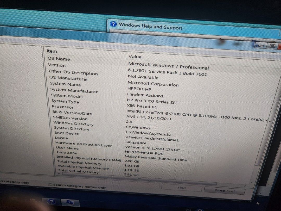 HP Pro 3300 Series SFF Desktop PC443218668343808001